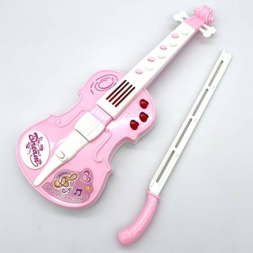 Цигулка играчка розова