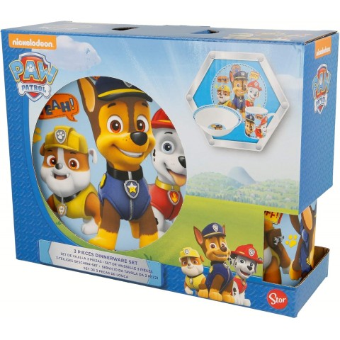 Детски порцеланов сервиз за хранене от 3 части Paw Patrol